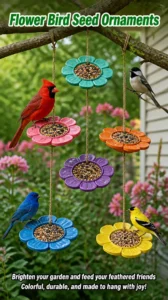 Flower Bird Seed Ornaments