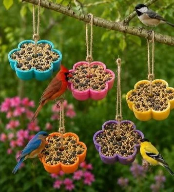 Flower Bird Seed Ornaments