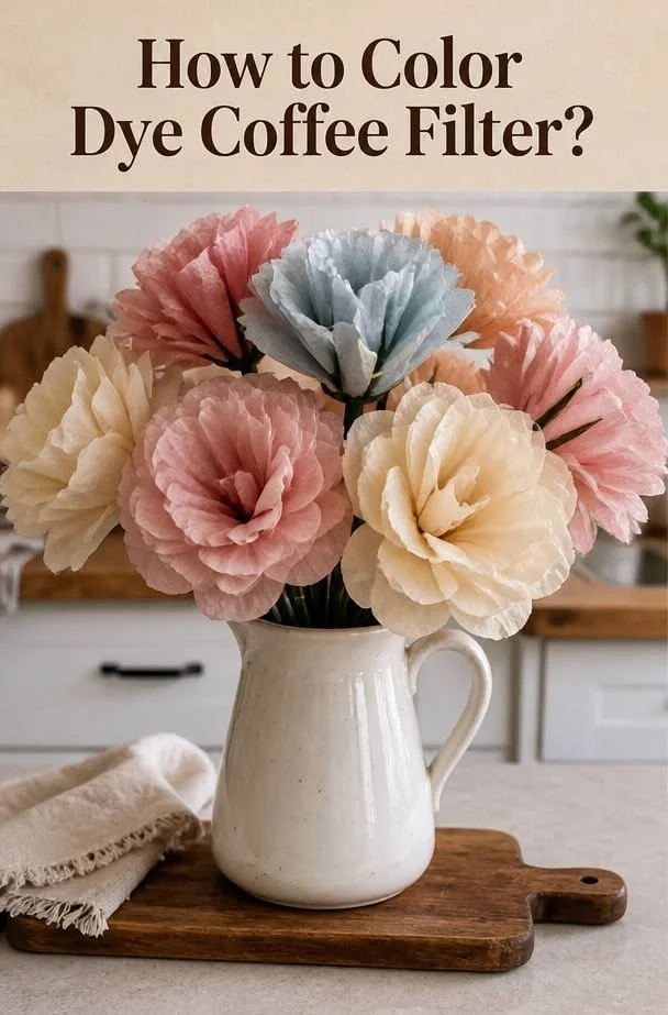 How to Color Dye Coffee Filters: DIY Coffee Filter Flowers and Wall Art