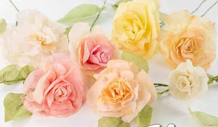 How to Make Coffee Filter Flowers with Acrylic Paint - 5 Minutes for Mom