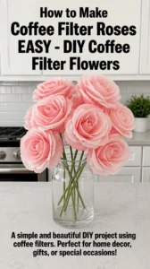 How to Make Coffee Filter Roses EASY – DIY Coffee…