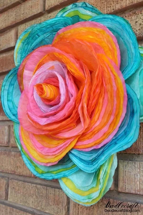 How to Make Giant Coffee Filter Flowers Hand Dyed DIY
