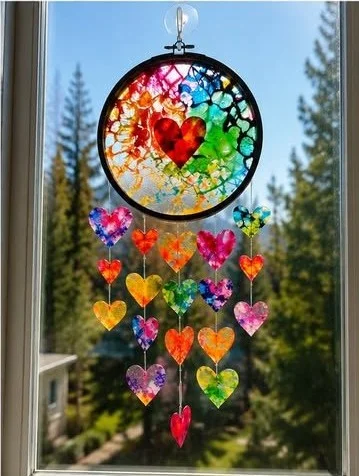 Melted Crayon Sun Catcher Mobile