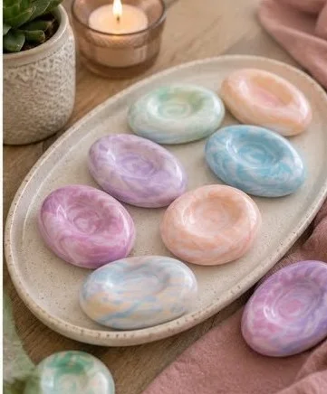 Pastel Marbled Worry Stones