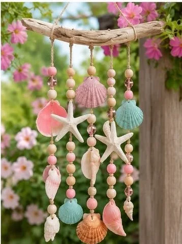 Pastel Seashell Wind Chime