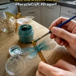 Plastic bottle dragonflies transform recycled materials into delicate, colorful creations