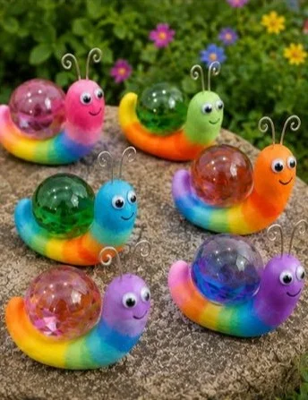 Rainbow Snail Marble Craft
