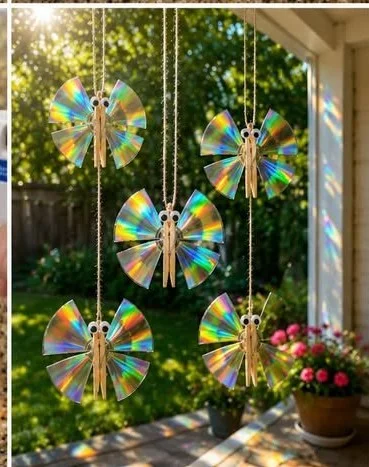 Recycled CD Butterfly Sun Catchers