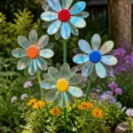 Recycled CD Garden Flowers