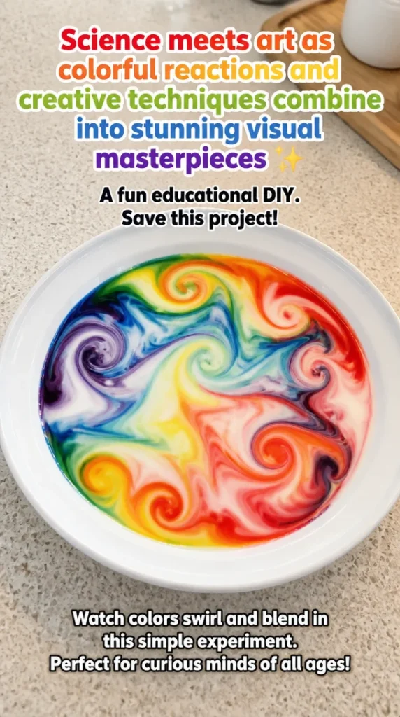 DIY project showcasing colorful reactions and artistic techniques for stunning visuals.