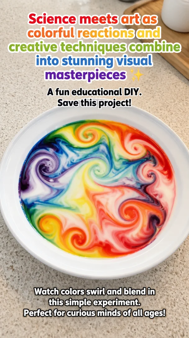 DIY project showcasing colorful reactions and artistic techniques for stunning visuals.