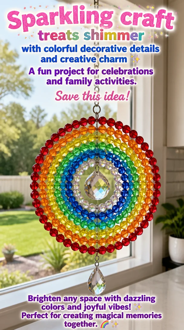 Colorful sparkling craft treats perfect for celebrations and family activities.