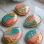 Sparkling DIY worry stones shimmer with calming colors and glossy&hellip;