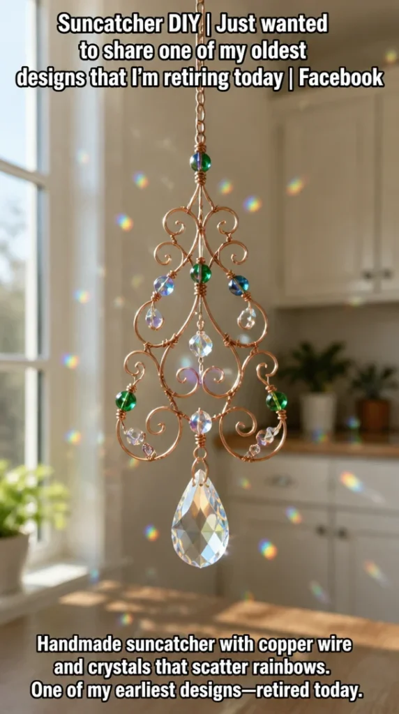 Colorful Suncatcher DIY project featuring a unique retired design.