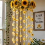 Sunflower Beaded Chandelier Mobile