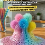 This baking soda foam eruption bubbles and expands while revealing&hellip;