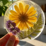 Colorful cornstarch garden art decorations enhancing a vibrant outdoor space.