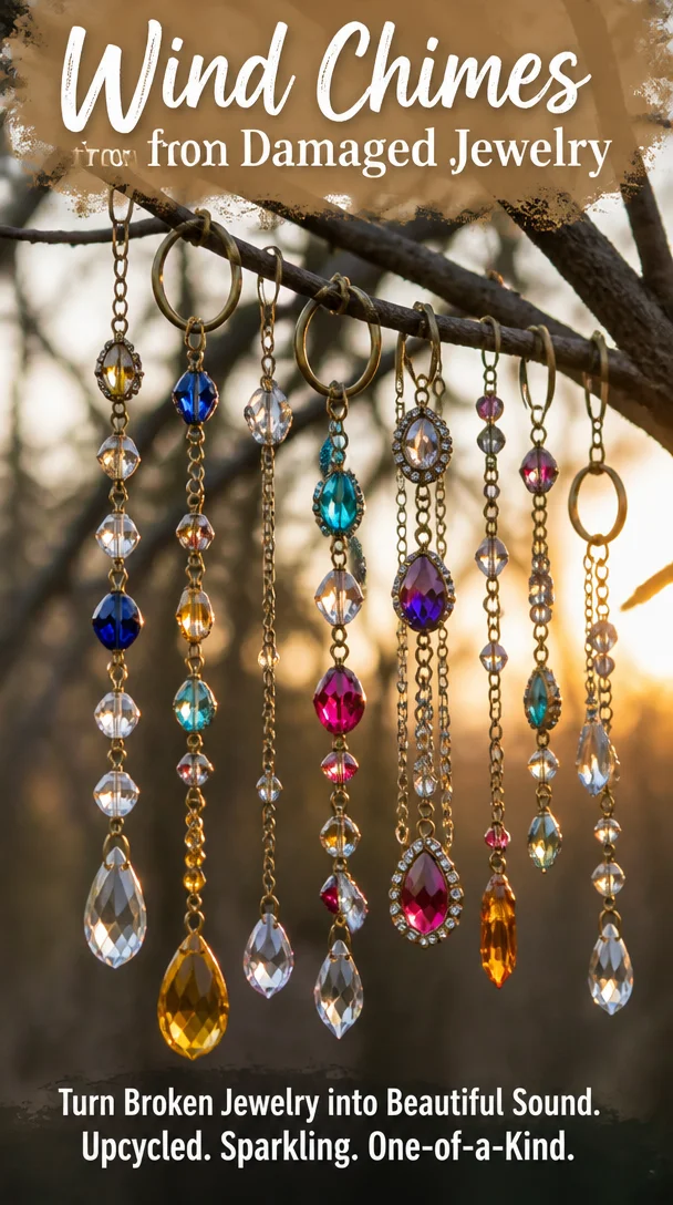 Wind Chimes from Damaged Jewelry