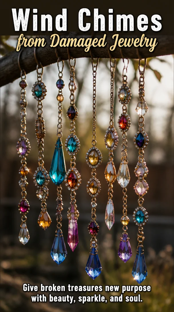 Wind Chimes from Damaged Jewelry