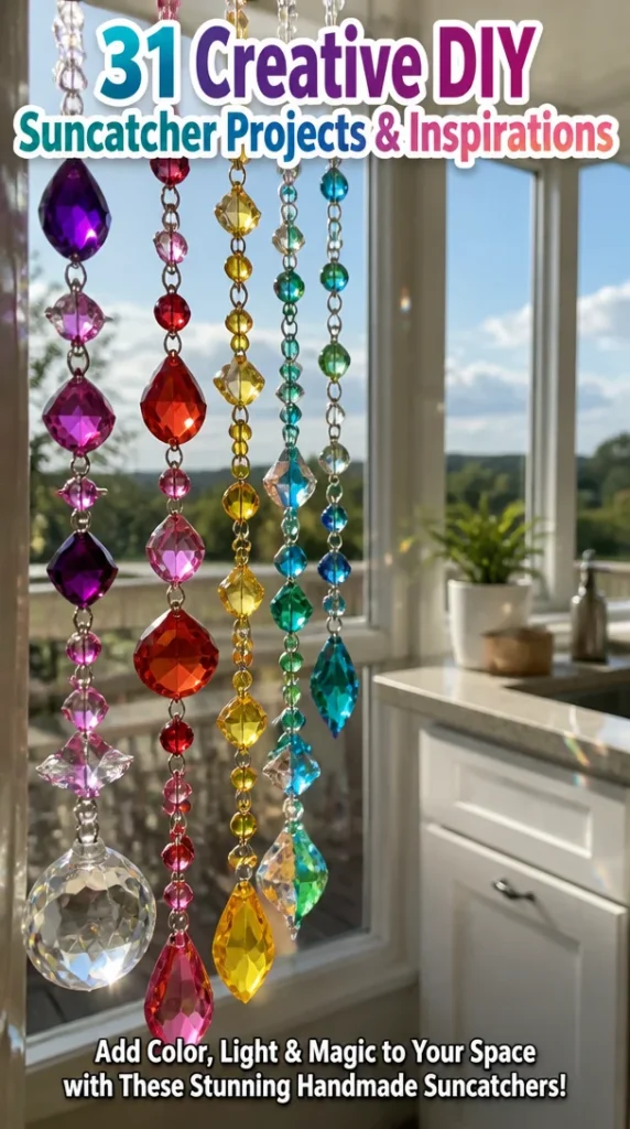 Colorful DIY suncatcher projects for home decoration and inspiration