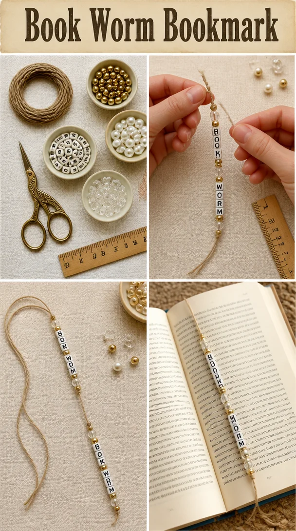 Unique Book Worm Bookmark to keep your place while reading