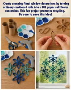 Create stunning floral window decorations by turning ordinary cardboard rolls&hellip;