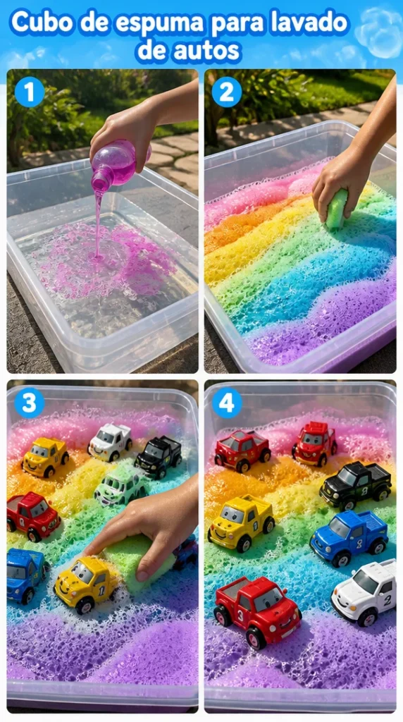 Cubo de espuma para el lavado de autos, ideal para una limpieza eficaz