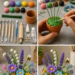 DIY Air-Dry Clay Wildflower Flower Pot