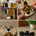 DIY Beaded Bumblebee Brooch