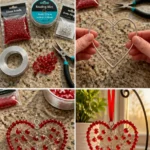 DIY Beaded Heart Suncatcher