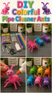 DIY Colorful Pipe Cleaner Ants