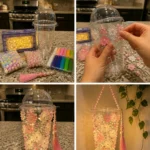 DIY Floral Hanging Cup Lantern