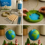 DIY Mini Air-Dry Clay Globe Diorama