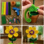 DIY Pipe Cleaner Chameleon Flower Pot