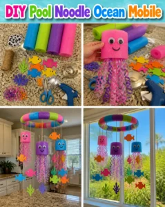 DIY Pool Noodle Ocean Mobile
