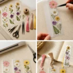 DIY Pressed Flower Laminated Bookmarks