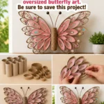 Giant 3D butterfly wall decor turns toilet paper rolls into&hellip;