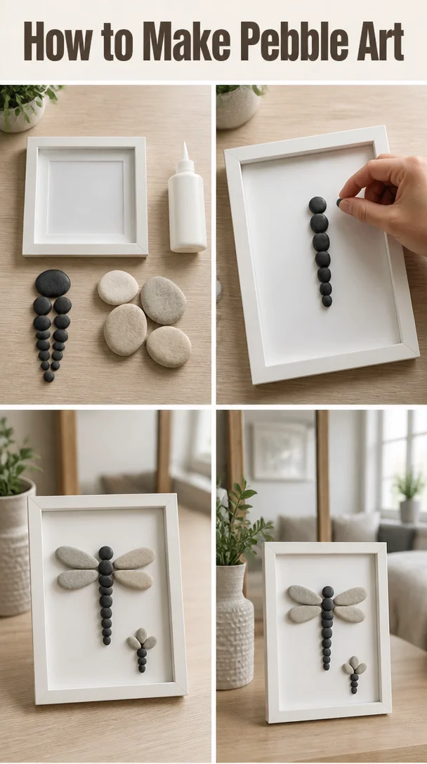 Step-by-step guide on creating beautiful pebble art designs.