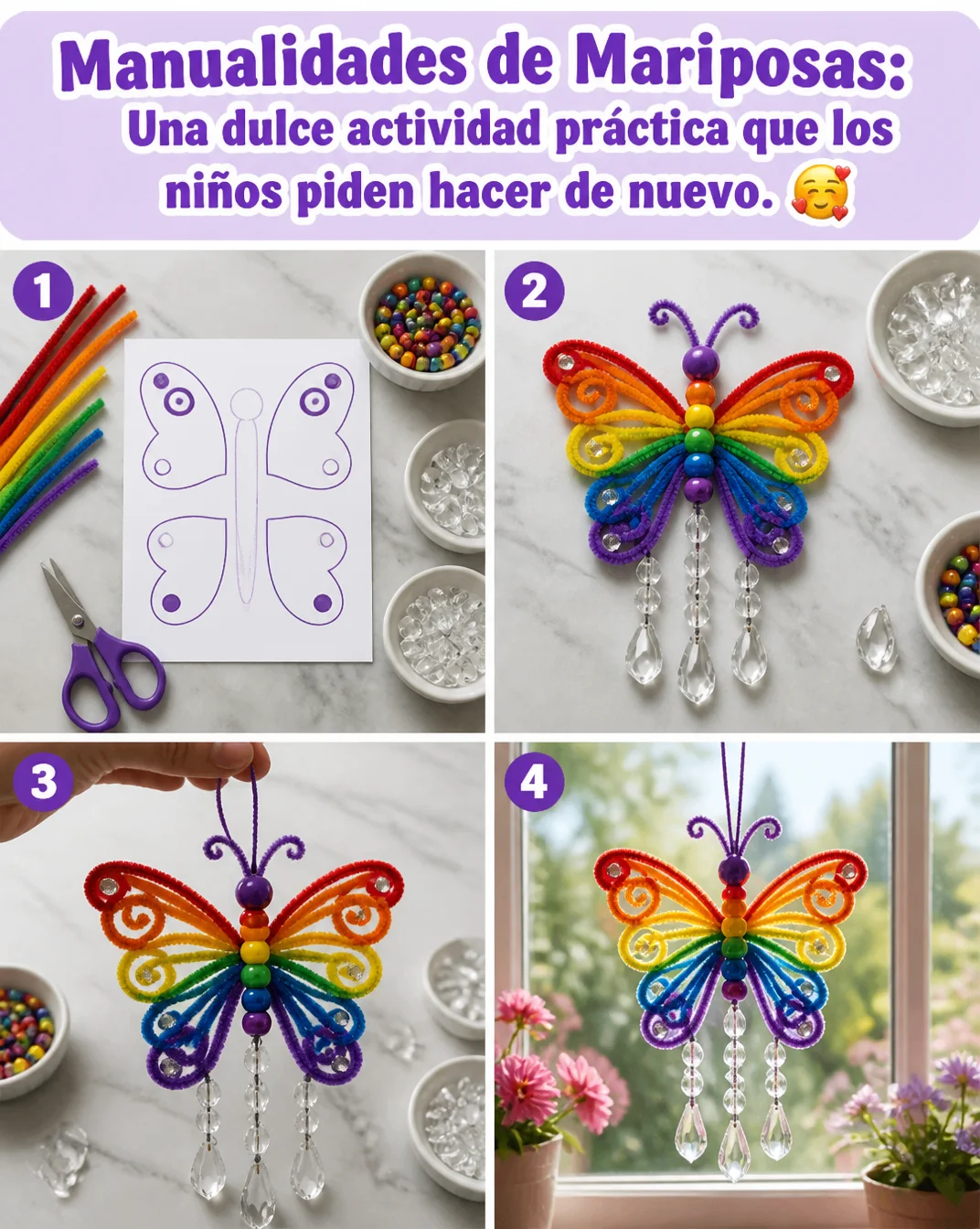 Manualidades de mariposas para niños en proyecto creativo y entretenido.