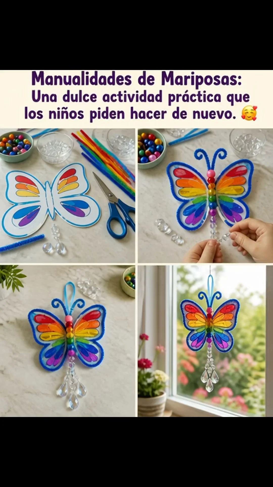 Manualidades de Mariposas: Una dulce actividad práctica que los niños piden hacer de nuevo. 🥰