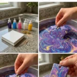Marbling trick creates mesmerizing swirling patterns that turn ordinary crafts&hellip;