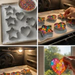 Melted beads create colorful suncatchers that shine with vibrant hues&hellip;