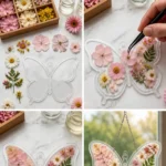 The DIY pressed flower butterfly suncatcher combines the grace of&hellip;