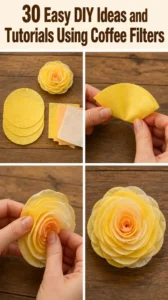 30 Easy DIY Ideas and Tutorials Using Coffee Filters