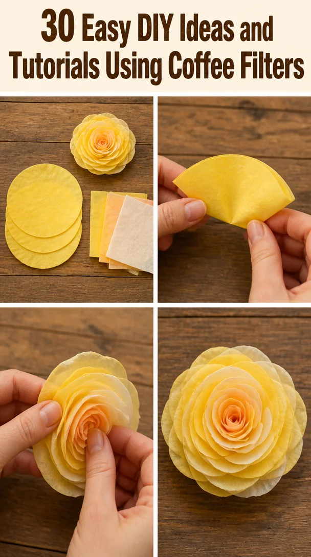 Creative DIY ideas and tutorials using coffee filters for fun projects.