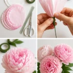 Beautiful Coffee Filter Peonies DIY
