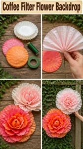 Coffee Filter Flower Backdrop