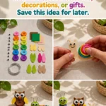 Colorful buttons become charming woodland animals that bring a playful&hellip;