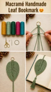 Macramé Handmade Leaf Bookmark