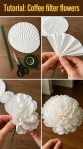 Tutorial: Coffee filter flowers